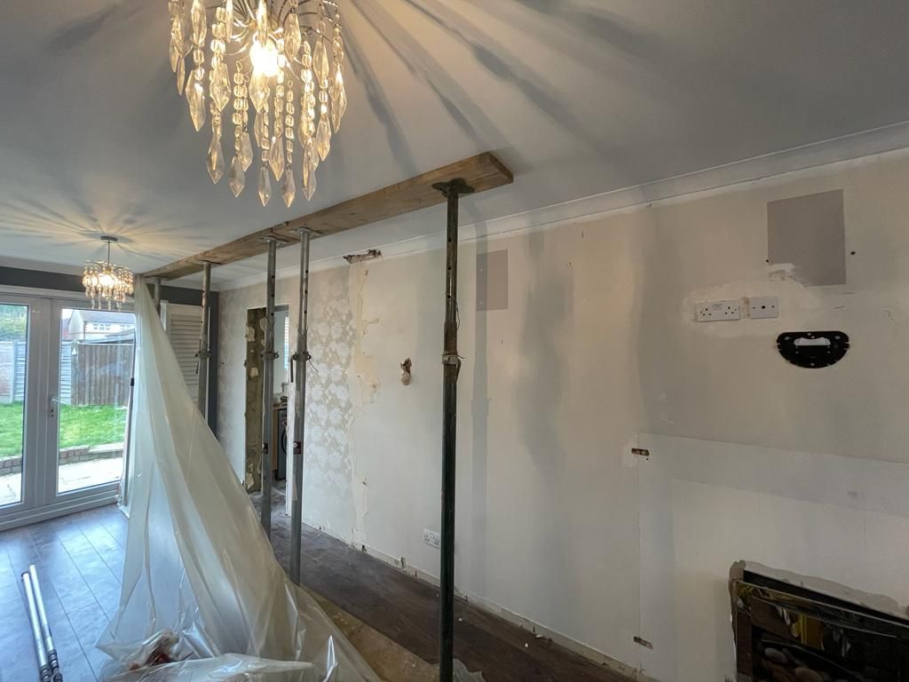 Steel support installation