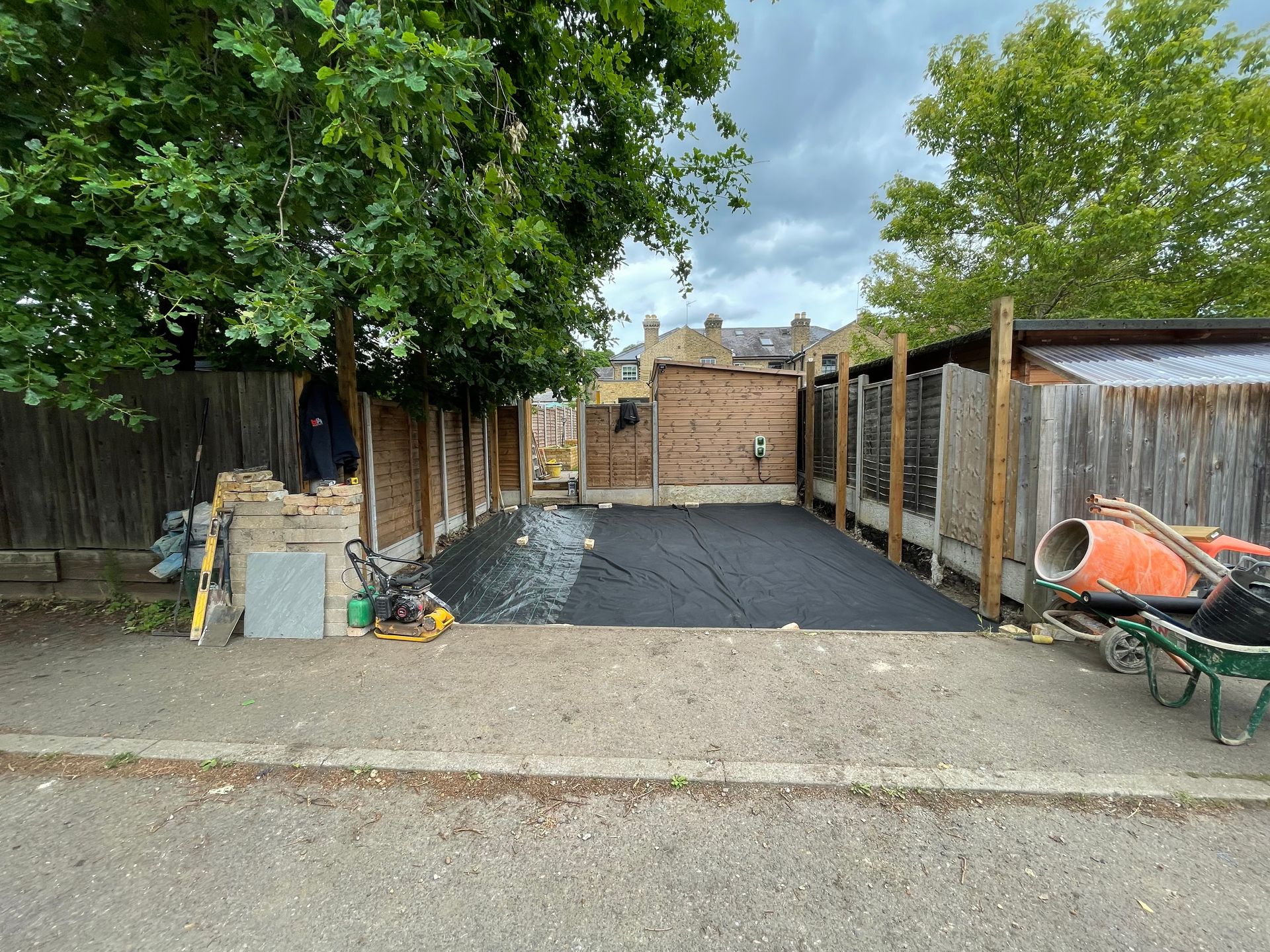 Mick's Block Paved Driveway — before